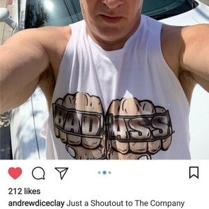 Bad Ass Double Fisted T-shirt Dice is Wearing